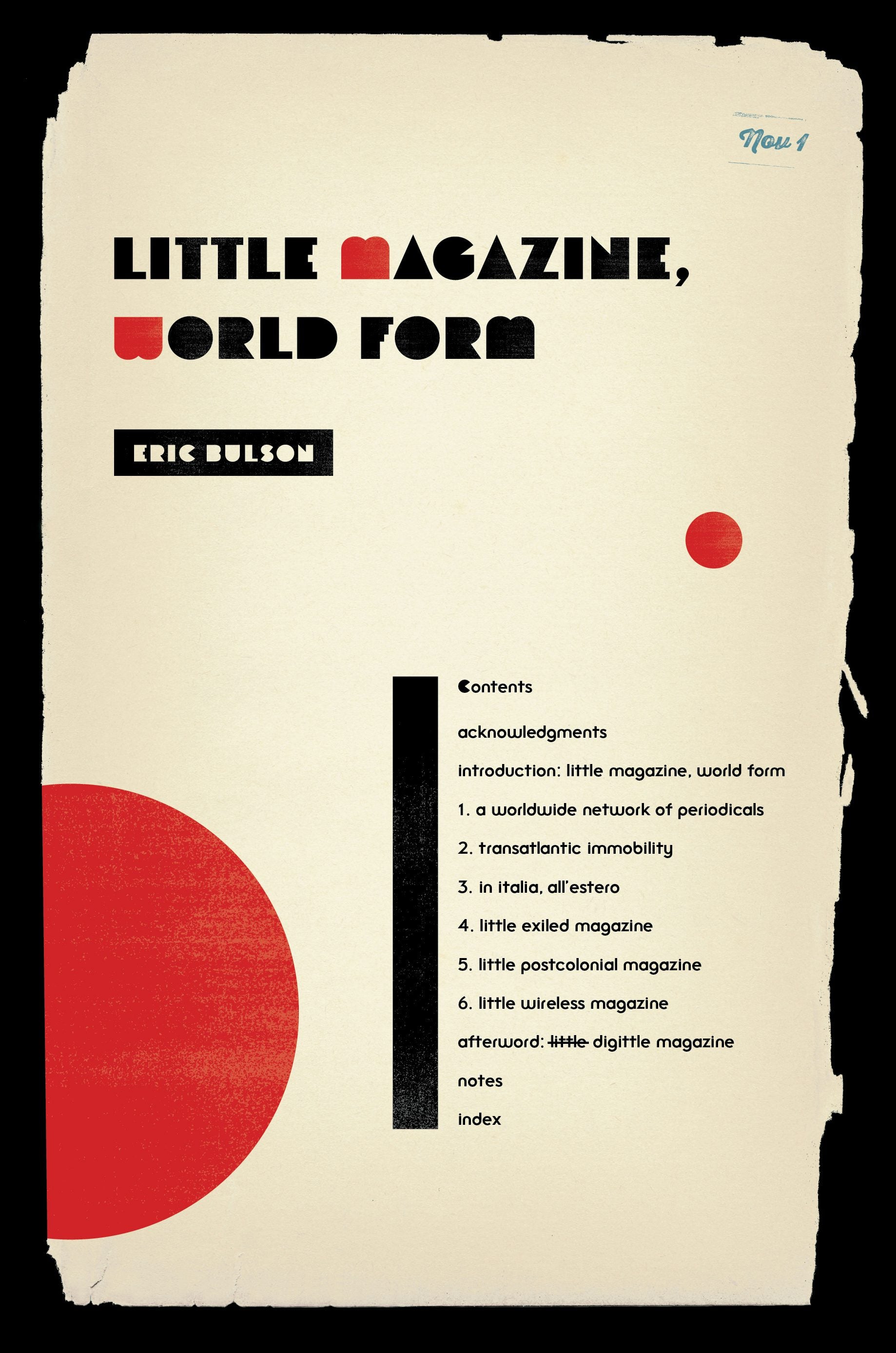 Book cover image for Little Magazine, World Form ISBN: 9780231179775